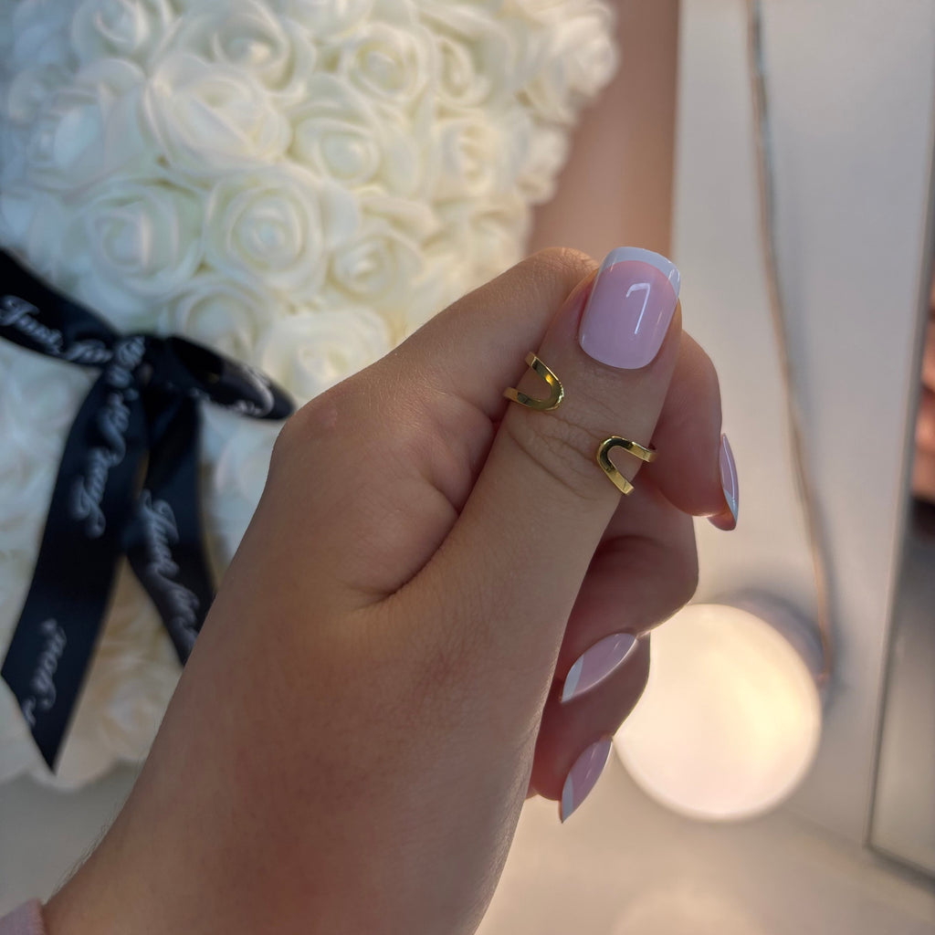 Bague doré ajustable anti-stress fleur MELIA - Acier inoxydable