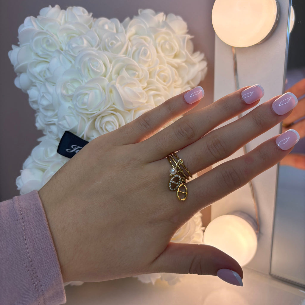 Bague ajustable maille marine TRIPLETTE - Acier inoxydable